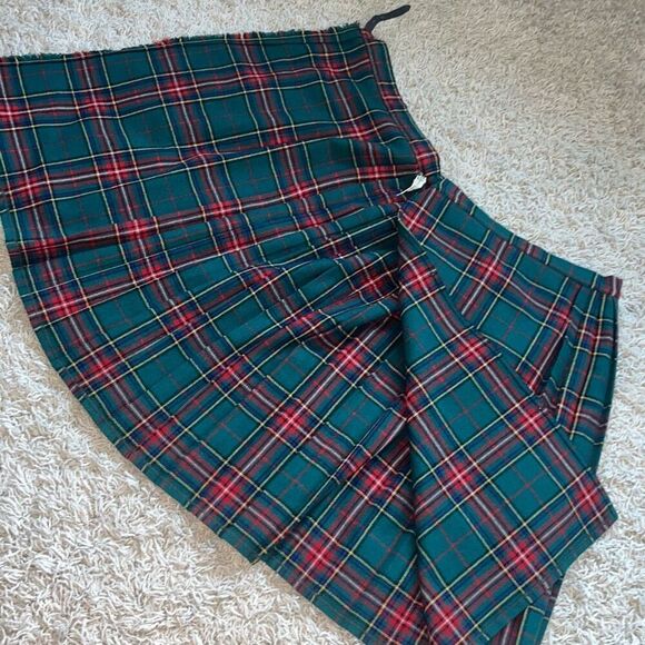 Vintage THE SCOTCH HOUSE Made In Scotland Pure Wool Kilt Skirt Tartan Womens 26 - Picture 11 of 13